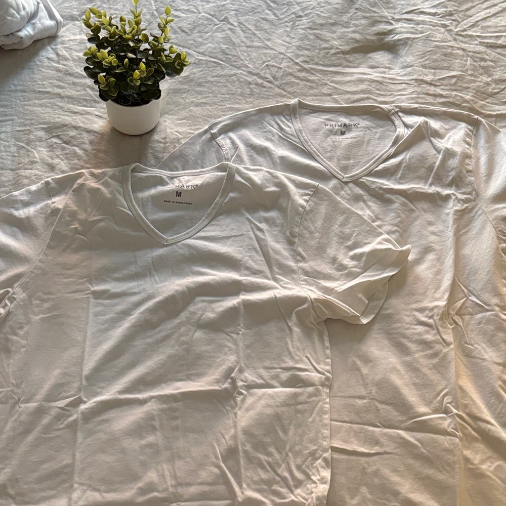 Primark White Casual Button Down Shirts